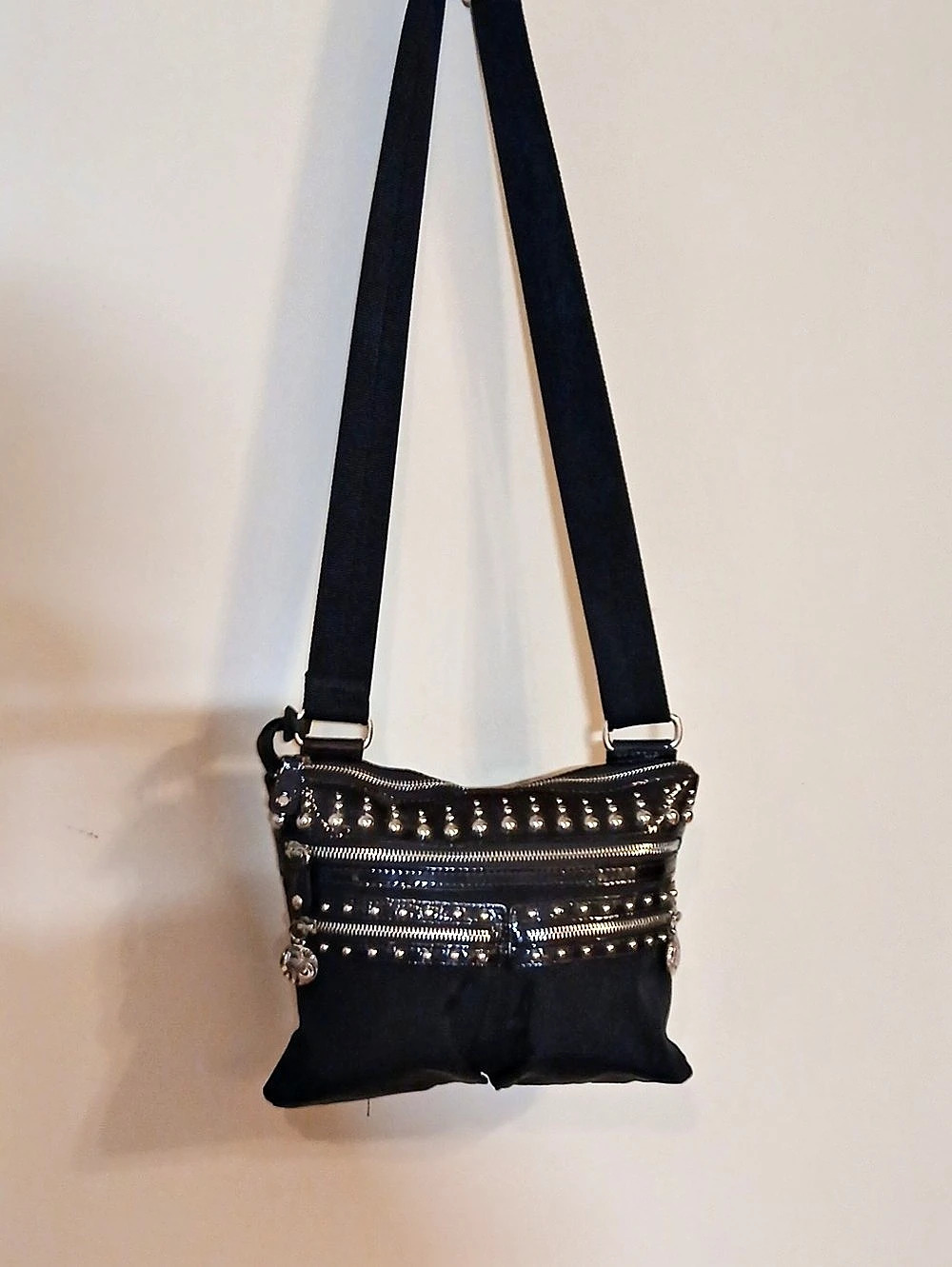 Brighton Black Studded Crossbody Bag